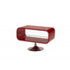 GARFIELD High Gloss TV Unit with Clear Glass Shelf and Stainless Steel Base in Black, Red, White - Image 2
