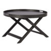 MERIDON Black Metal Coffee Table with Removable Tray - Image 2