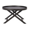 MERIDON Black Metal Coffee Table with Removable Tray - Image 3