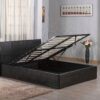 STAR FUSION Ottoman Sorage Bed Frame in Black - Single, Small Double and Double - Image 2
