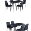 SCORPIO Ceramic Dining Table 120cm in Black, Grey - Image 3