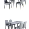 SCORPIO Ceramic Dining Table 120cm in Black, Grey - Image 9