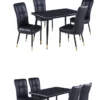 SCORPIO Ceramic Dining Table 120cm in Black, Grey - Image 2