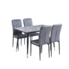 SCORPIO Ceramic Dining Table 120cm in Black, Grey - Image 13