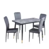 SCORPIO Ceramic Dining Table 120cm in Black, Grey - Image 7