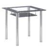 COMPACT Glass Dining Table with Painted Border in 3 Sizes and 2 Colours