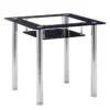 COMPACT Glass Dining Table with Painted Border in 3 Sizes and 2 Colours - Image 2