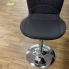 STAR Adjustable Swivel Bar Stool in Black and Grey Faux Leather and Plush Velvet Grey - Image 3