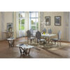 SARDINIA White & Grey Marble Console Table with Stainless Steel Base - Image 2