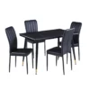 SCORPIO Ceramic Dining Table 120cm in Black, Grey