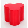 COLBERT High Gloss Lamp Table in Black, White and Red - Image 2