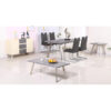 CALIPSO High Gloss Sideboard in Concrete & Cream with 2 Doors & 3 Drawers - Image 2