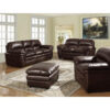 FERNANDO Full Bonded Leather Stool in Black & Brown - Image 2