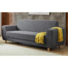 FIDA Dark Grey Fabric Sofa - 2 Seater & 3 Seater - Image 3