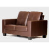 LENA Bonded Leather & PVC Sofa in Black & Brown - Image 5
