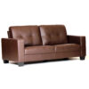 LENA Bonded Leather & PVC Sofa in Black & Brown - Image 6