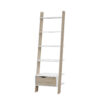 MAPLETON Tall Bookcase with Oak Effect & White and Rubberwood Legs