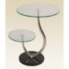 OXSHOTT Telephone Table with 2 Round Glass Tops - Image 2