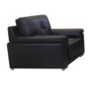 RANEE Bonded Leather & PU Sofa in Black & Brown - Image 2