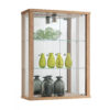 SELBY Hanging - Wallmounted Glass Cabinet in Oak, Silver, White & Black - Image 4