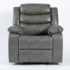 TURIN Grey Leather Aire Manual Recliner Sofa - 1 Seater, 2 Seater & 3 Seater - Image 5