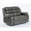 TURIN Grey Leather Aire Manual Recliner Sofa - 1 Seater, 2 Seater & 3 Seater - Image 11