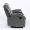 TURIN Grey Leather Aire Manual Recliner Sofa - 1 Seater, 2 Seater & 3 Seater - Image 9