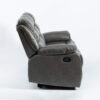 TURIN Grey Leather Aire Manual Recliner Sofa - 1 Seater, 2 Seater & 3 Seater - Image 4
