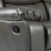 TURIN Grey Leather Aire Manual Recliner Sofa - 1 Seater, 2 Seater & 3 Seater - Image 13
