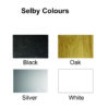 SELBY Glass Cabinet with 1 Door in Black, Silver, White & Oak - Image 2