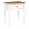 BAROQUE Nightstand in Pure White Iced Coffee Lacquer