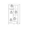 BARCELONA Wardrobe with 1 Door, 1 Miiror Door & 2 Drawers in White - Image 11