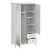BARCELONA Wardrobe with 1 Door, 1 Miiror Door & 2 Drawers in White - Image 5