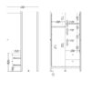 BARCELONA Wardrobe with 1 Door, 1 Mirror Door & 2 Drawers in Matt Black - Image 10