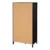 BARCELONA Wardrobe with 1 Door, 1 Mirror Door & 2 Drawers in Matt Black - Image 4