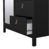 BARCELONA Wardrobe with 1 Door, 1 Mirror Door & 2 Drawers in Matt Black - Image 8
