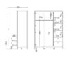 BARCELONA Wardrobe with 2 Doors, 1 Mirror Door & 2 Drawers in White - Image 10