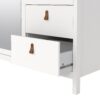 BARCELONA Wardrobe with 2 Doors, 1 Mirror Door & 2 Drawers in White - Image 8