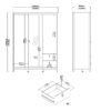 BARCELONA Wardrobe with 2 Doors, 1 Mirror Door & 2 Drawers in White - Image 9