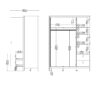 BARCELONA Wardrobe with 2 Doors, 1 Mirror Door & 2 Drawers in Matt Black - Image 10