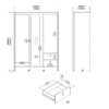 BARCELONA Wardrobe with 2 Doors, 1 Mirror Door & 2 Drawers in Matt Black - Image 9