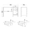 BARCELONA Desk with 3 Drawers in White - Image 10
