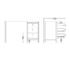 BARCELONA Desk with 3 Drawers in White - Image 11