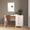 BARCELONA Desk with 3 Drawers in White - Image 6