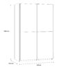 BABETTA 2 Doors Sliding Wardrobe with Mirrored Door in Matt White - Image 5