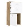 BEST CHEST Storage Cabinet with 2 Drawers & 1 Door in Artisan Oak & White - Image 4