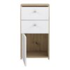 BEST CHEST Storage Cabinet with 2 Drawers & 1 Door in Artisan Oak & White - Image 5