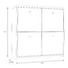 BEST CHEST Storage Cabinet with 4 Doors in Concrete Optical Dark Grey & Old-Wood Vintage - Image 6