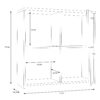 BEST CHEST Storage Cabinet with 4 Doors in Concrete Optical Dark Grey & Old-Wood Vintage - Image 7