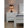 CALIFORNIA Nightstand with Solid Wood Frame & 2 Drawers in Grey